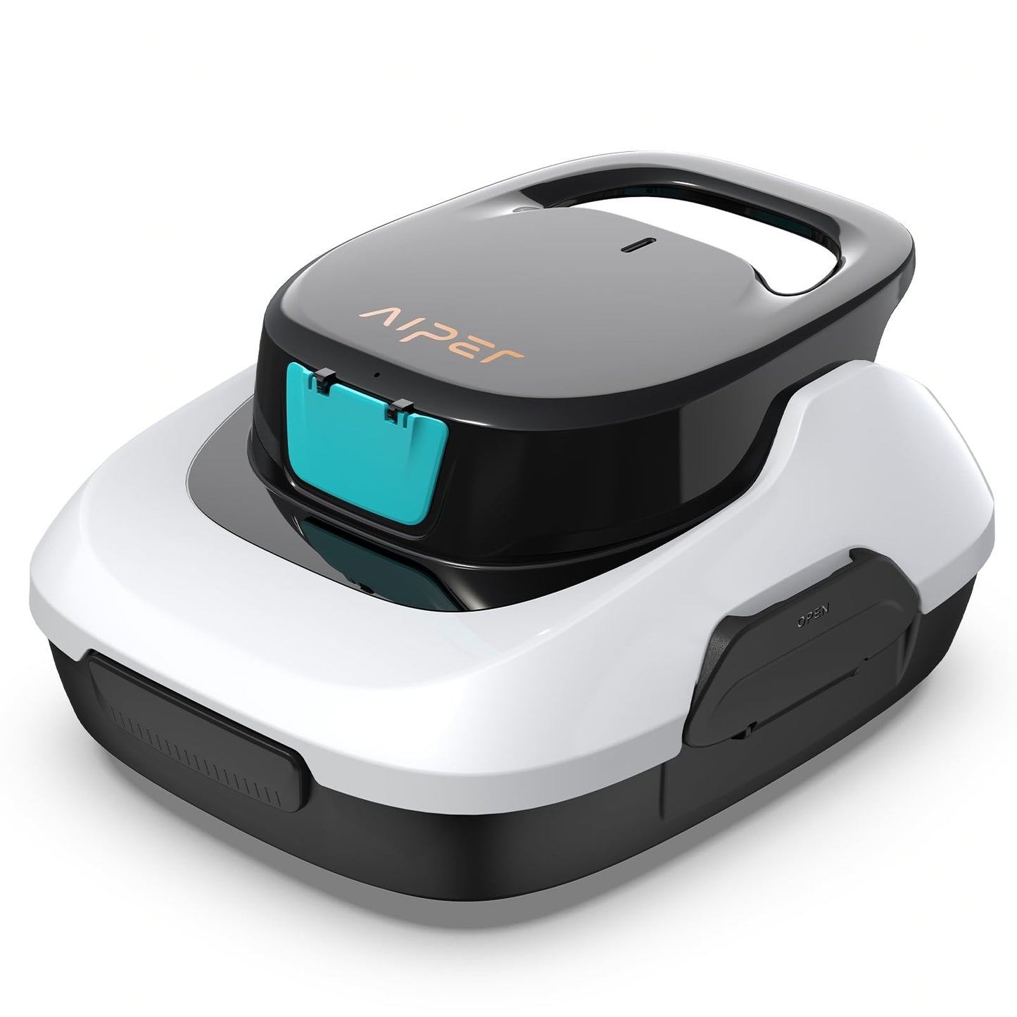 AIPER Kabelloser Poolroboter Akku, 90 Min Reinigungszeit, Automatische Reinigung mit Selbstparken, Kompakt & Leicht für Oberirdische Pools