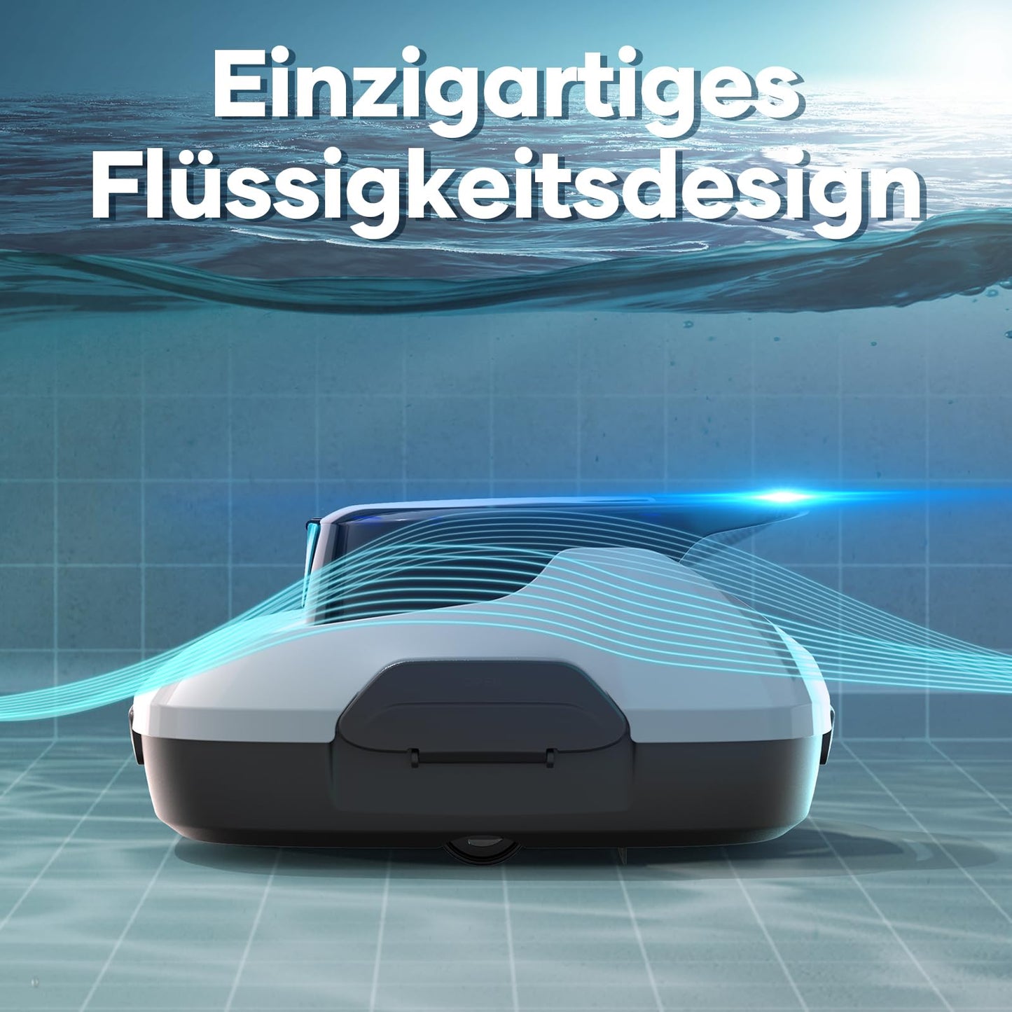 AIPER Kabelloser Poolroboter Akku, 90 Min Reinigungszeit, Automatische Reinigung mit Selbstparken, Kompakt & Leicht für Oberirdische Pools